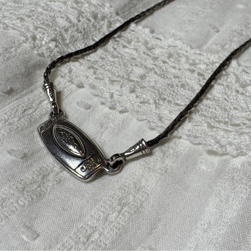 Brighton necklace silver tone finish heart clasp